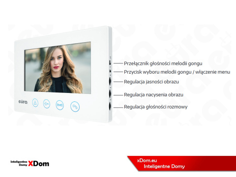 MONITOR EURA VDA-42A3 CONNECT - BIAŁY