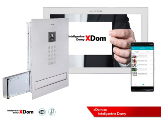 Skrzynka na listy z Widedomofonem Vidos z szyfratorem S14D-SKM i monitorem M14W-X