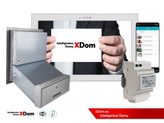 Skrzynka na listy z Widedomofonem Vidos z szyfratorem S14D-SKM i monitorem M14W-X