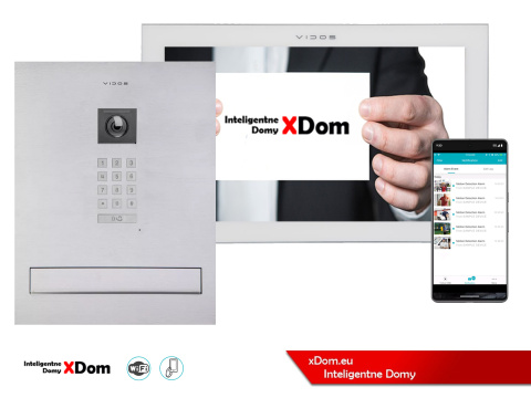 Skrzynka na listy z Widedomofonem Vidos z szyfratorem S14D-SKM i monitorem M14W-X