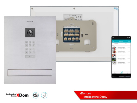 Skrzynka na listy z Widedomofonem Vidos z szyfratorem S14D-SKM i monitorem M14W-X