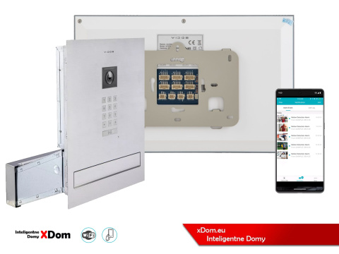 Skrzynka na listy z Widedomofonem Vidos z szyfratorem S14D-SKM i monitorem M14W-X