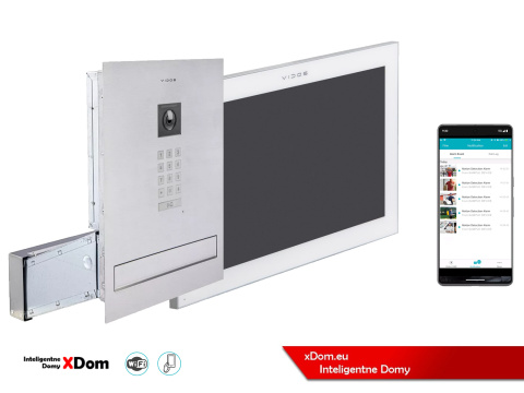 Skrzynka na listy z Widedomofonem Vidos z szyfratorem S14D-SKM i monitorem M14W-X