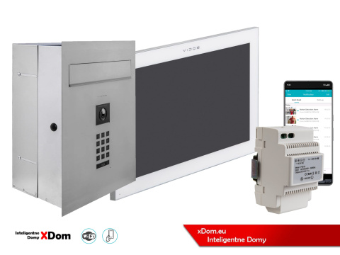 Skrzynka na listy z Widedomofonem Vidos z szyfratorem S14D-SKP i monitorem M14W-X