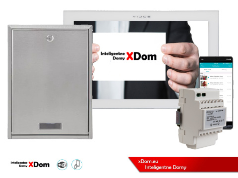 Skrzynka na listy z Widedomofonem Vidos z szyfratorem S14D-SKP i monitorem M14W-X