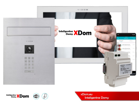 Skrzynka na listy z Widedomofonem Vidos z szyfratorem S14D-SKP i monitorem M14W-X