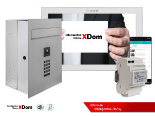 Skrzynka na listy z Widedomofonem Vidos z szyfratorem S14D-SKP i monitorem M14W-X