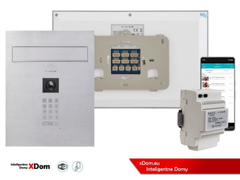 Skrzynka na listy z Widedomofonem Vidos z szyfratorem S14D-SKP i monitorem M14W-X