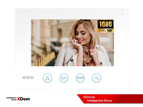 WIDEODOMOFON ''EURA'' VDP-40A3 ''FENIKS+'' - biały, 7'', WiFi