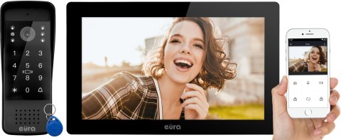 WIDEODOMOFON ''EURA'' VDP-86A3 - czarny, 10''WiFi