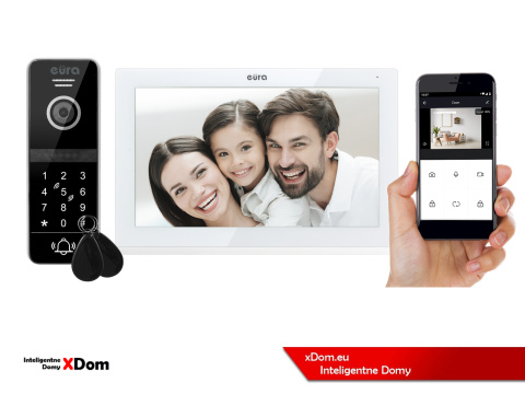 WIDEODOMOFON ''EURA'' VDP-97C5 - biały, dotykowy, LCD 7'', AHD, WiFi