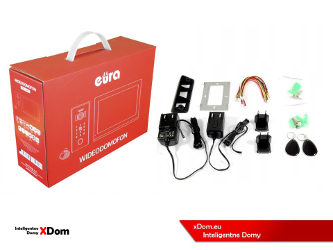 WIDEODOMOFON ''EURA'' VDP-97C5 - czarny, dotykowy, LCD 7'', AHD, WiFi