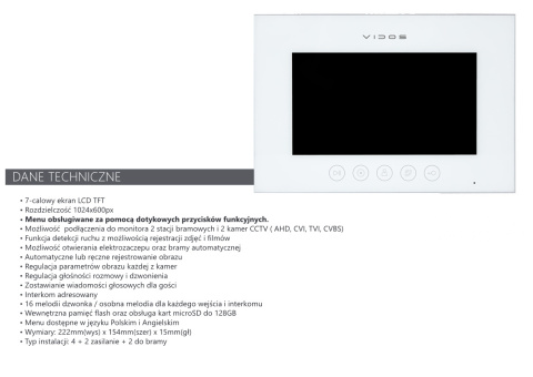 Wideodomofon Vidos S10 i monitorem M11W