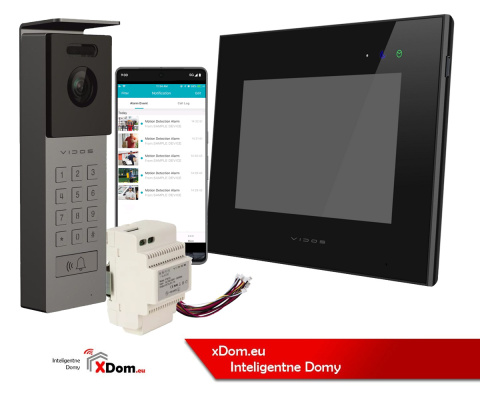 Wideodomofon Vidos z natynkową stacją S12D z szyfratorem i dotykowym monitorem M10B-X