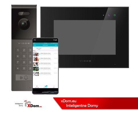 Wideodomofon Vidos z natynkową stacją S12D z szyfratorem i dotykowym monitorem M10B-X