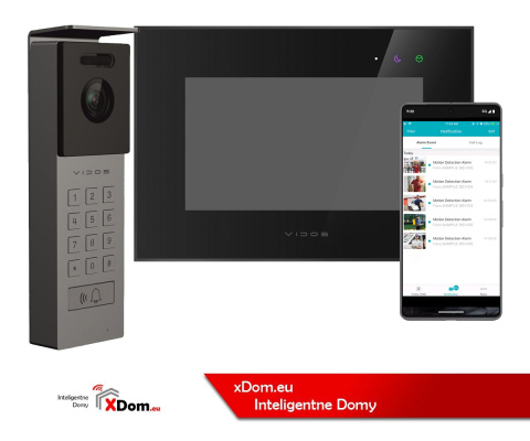 Wideodomofon Vidos z natynkową stacją S12D z szyfratorem i dotykowym monitorem M10B-X