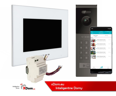 Wideodomofon Vidos z natynkową stacją S12D z szyfratorem i dotykowym monitorem M10W-X