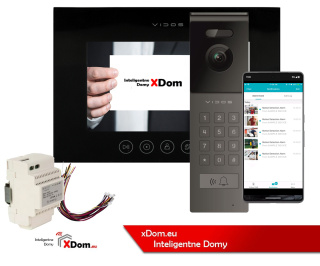 Wideodomofon Vidos z natynkową stacją S12D z szyfratorem i dotykowym monitorem M11B-X