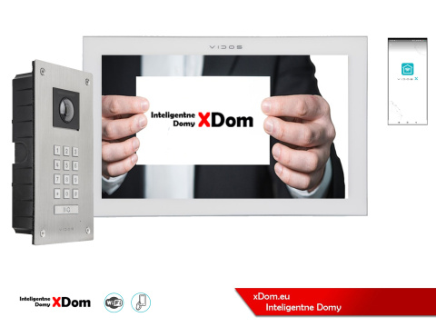 Wideodomofon Vidos z szyfratorem S14D i monitorem M14W-X