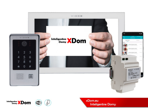 Wideodomofon Vidos z szyfratorem i czytnikiem RFID S20DA i monitorem WiFi M14W-X
