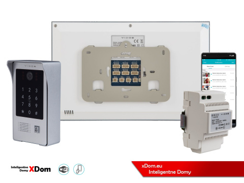 Wideodomofon Vidos z szyfratorem i czytnikiem RFID S20DA i monitorem WiFi M14W-X