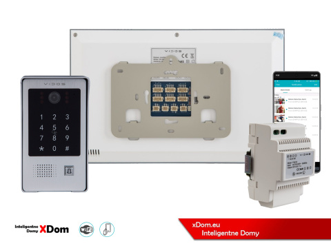 Wideodomofon Vidos z szyfratorem i czytnikiem RFID S20DA i monitorem WiFi M14W-X
