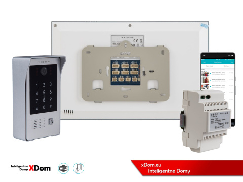Wideodomofon Vidos z szyfratorem i czytnikiem RFID S20DA i monitorem WiFi M14W-X