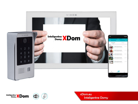 Wideodomofon Vidos z szyfratorem i czytnikiem RFID S20DA i monitorem WiFi M14W-X