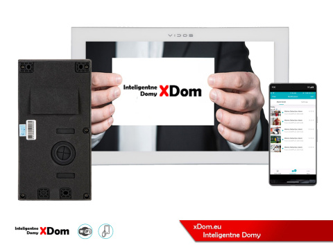 Wideodomofon Vidos z czytnikiem RFID S11-1 i monitorem WiFi M14W-X