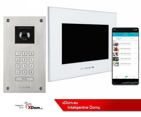 Wideodomofon Vidos stacja S14D z szyfratorem i dotykowym monitorem M10W-X