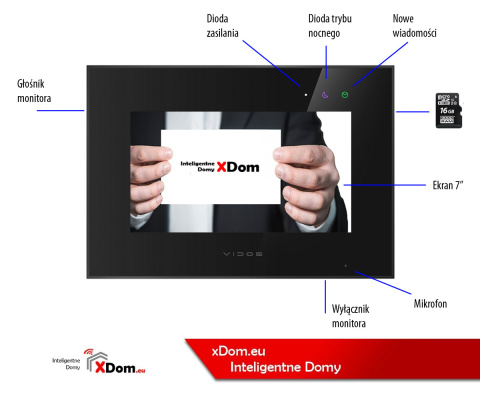 Wideodomofon Vidos stacja S14D z szyfratorem i dotykowym monitorem M10B-X