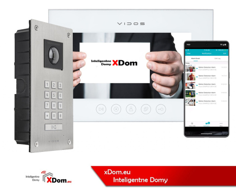 Wideodomofon Vidos stacja S14D z szyfratorem i dotykowym monitorem M11W-X