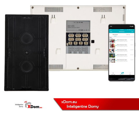 Wideodomofon Vidos stacja S14D z szyfratorem i dotykowym monitorem M11W-X