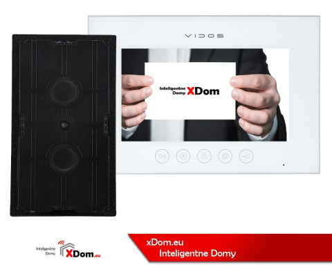 Wideodomofon Vidos stacja S14D z szyfratorem i dotykowym monitorem M11W