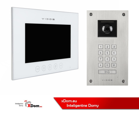 Wideodomofon Vidos stacja S14D z szyfratorem i dotykowym monitorem M11W