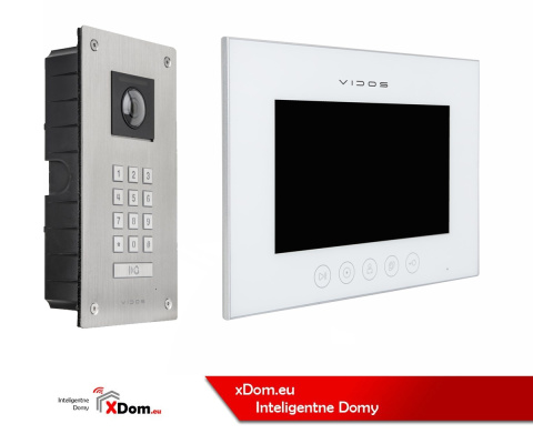Wideodomofon Vidos stacja S14D z szyfratorem i dotykowym monitorem M11W