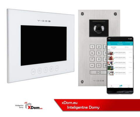 Wideodomofon Vidos stacja S14D z szyfratorem i dotykowym monitorem M11W