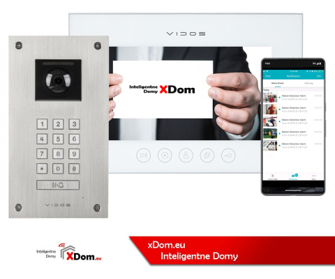 Wideodomofon Vidos stacja S14D z szyfratorem i dotykowym monitorem M11W