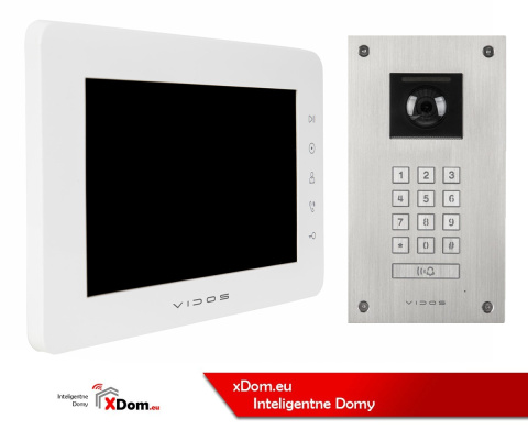 Wideodomofon Vidos stacja S14D z szyfratorem i dotykowym monitorem M12W