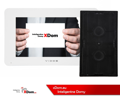 Wideodomofon Vidos stacja S14D z szyfratorem i dotykowym monitorem M12W