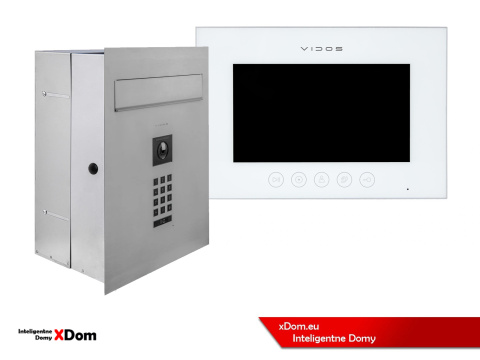 Zestaw wideodomofonu Vidos skrzynka na listy S14D-SKP monitor M12W