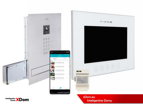 Zestaw wideodomofonu Wi-Fi Vidos skrzynka na listy S14D-SKM monitor M11W-X