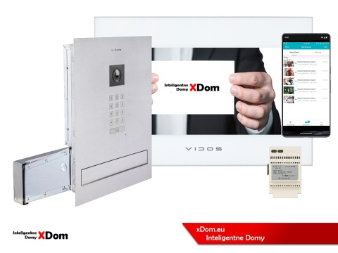 Zestaw wideodomofonu Wi-Fi Vidos skrzynka na listy S14D-SKM monitor M10W-X