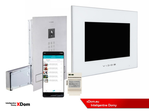 Zestaw wideodomofonu Wi-Fi Vidos skrzynka na listy S14D-SKM monitor M10W-X