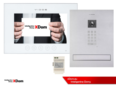 Zestaw wideodomofonu Wi-Fi Vidos skrzynka na listy S14D-SKM monitor M11W