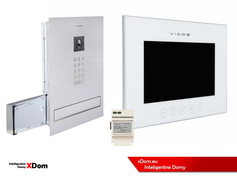 Zestaw wideodomofonu Wi-Fi Vidos skrzynka na listy S14D-SKM monitor M11W