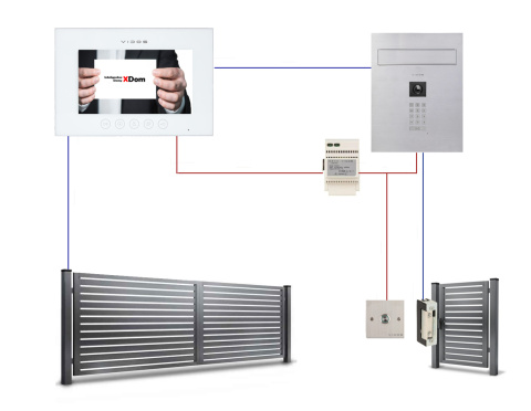Zestaw wideodomofonu Wi-Fi Vidos skrzynka na listy S14D-SKM monitor M11W
