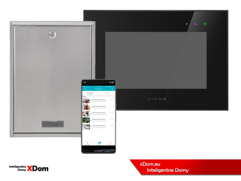 Zestaw wideodomofonu Wi-Fi Vidos skrzynka na listy S14D-SKP monitor M10B-X