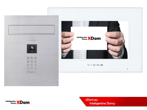 Zestaw wideodomofonu Wi-Fi Vidos skrzynka na listy S14D-SKP monitor M10W-X