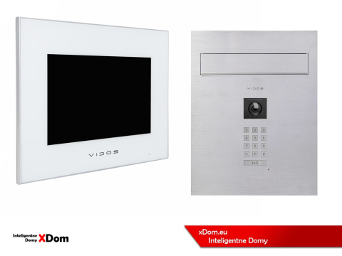 Zestaw wideodomofonu Wi-Fi Vidos skrzynka na listy S14D-SKP monitor M10W-X